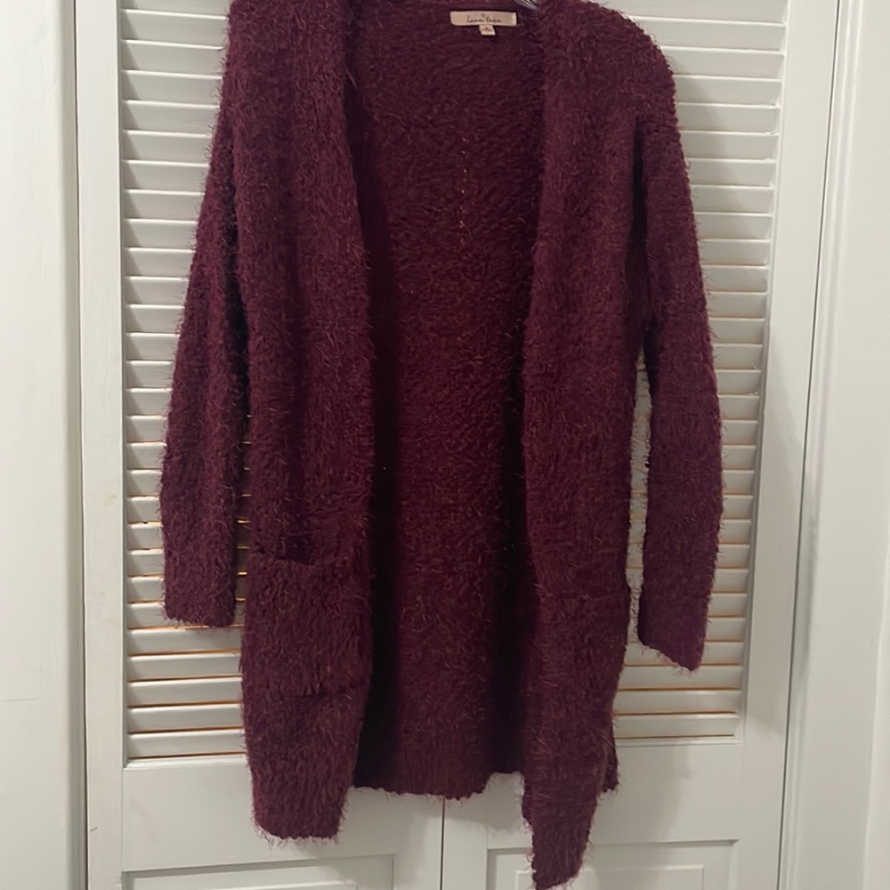Burgundy cardigan brand new never used once Size S